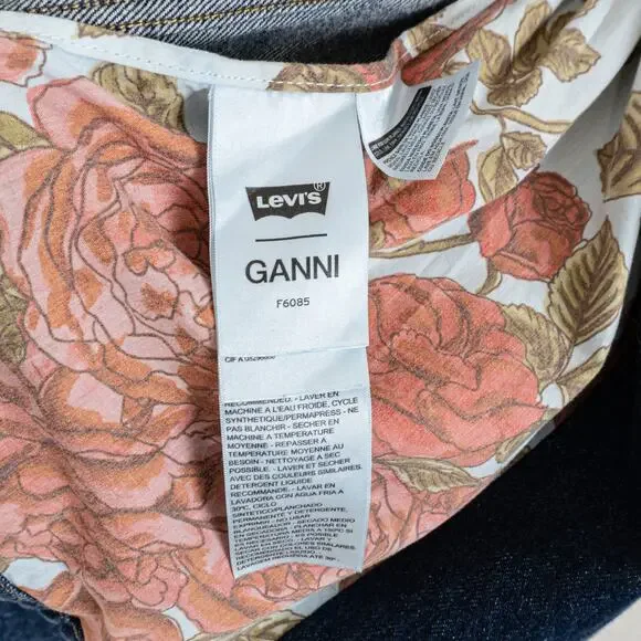 Levi's x GANNI $475 Double Breasted Denim Jacket Size XL - Picture 6 of 11